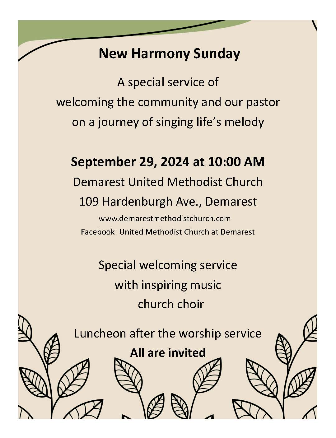 New Harmony Invite